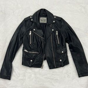 Levi’s faux leather jacket.
